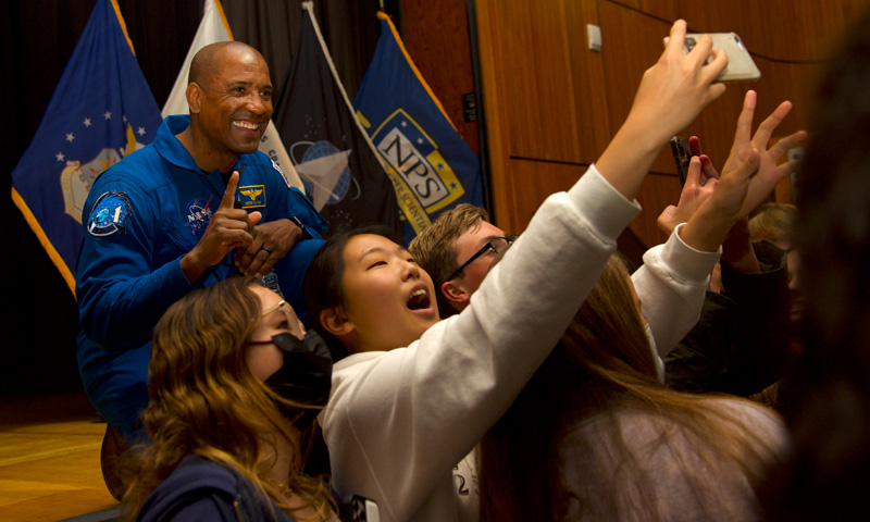 Nearly 2,000 students, teachers and parent chaperones toured the Naval Postgraduate School campus, interacting with more than 40 STEM and service-inspired venues during the return of Discovery Day at NPS, May 13.
